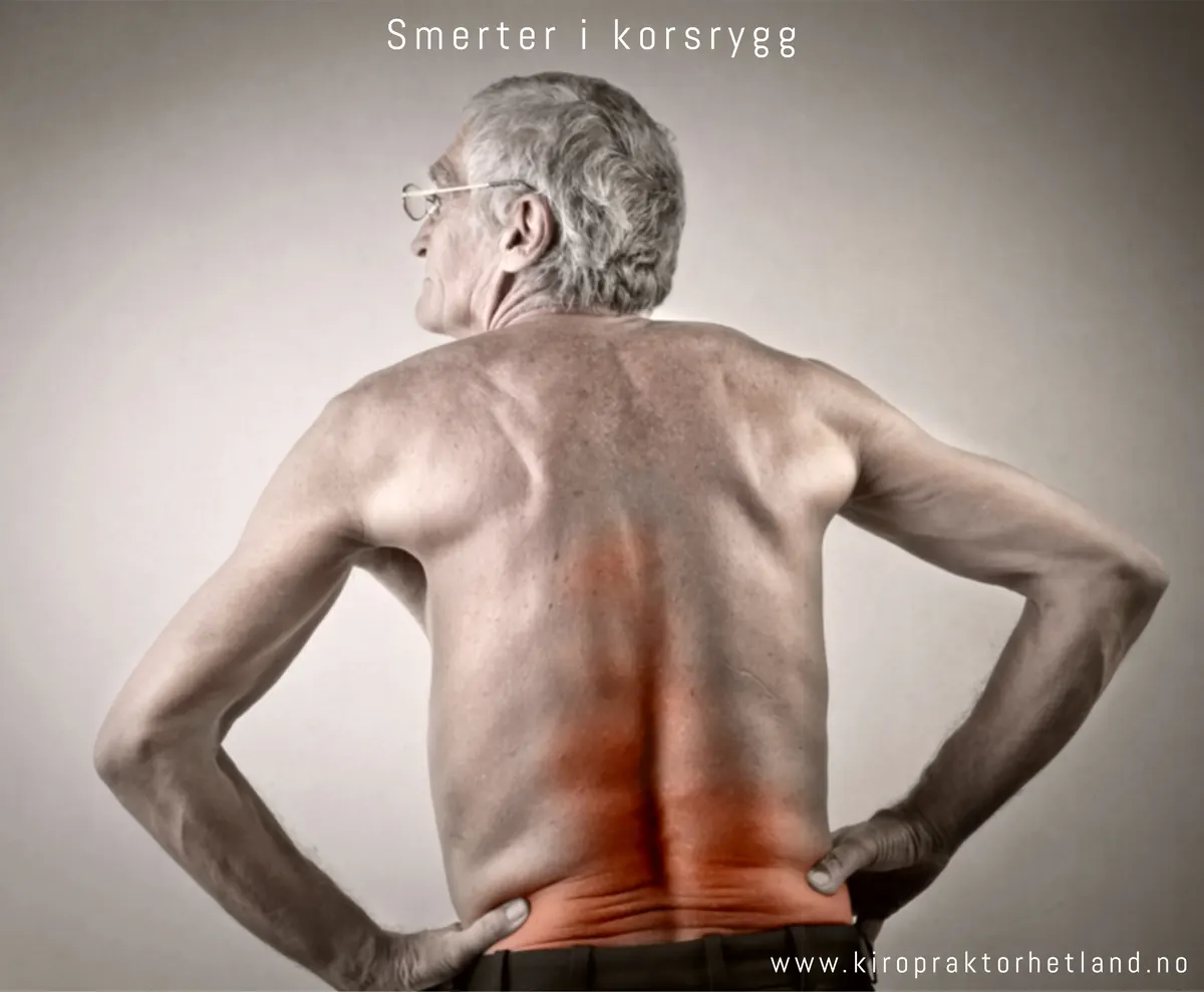 Illustrasjon av smerter i korsryggen